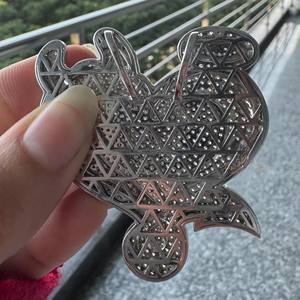 Pendentif Cœur Luxe Entièrement Sertie en Argent S925 Plaqué Or avec Diamants Moissanite VVS, Breloques Tendance Hip Hop pour Hommes, Idéal Soirées - Product Image 4