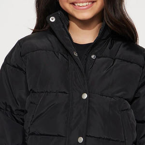 Blouson aviateur classique pour filles en tissu de nylon Design simple Poignets côtelés Fermeture à glissière Idéal pour un usage quotidien Couleur unie Manches complètes - Product Image 4