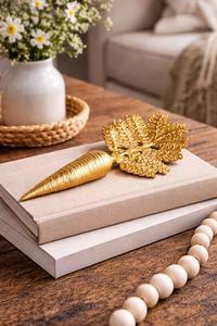 Décoration d'intérieur moderne en aluminium, finition dorée artistique, décoration d'accent pour le salon - Product Image 3