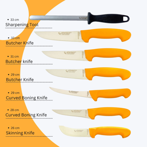 Eid al-Adha 2024, juegos de cuchillos de cocina profesionales, cuchillo de cocina de carnicero, juego de 7 piezas, venta al por mayor, cuchillos de Chef de acero inoxidable - Product Image 5