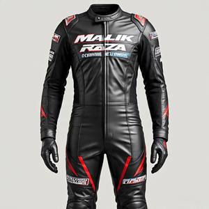 Traje de moto de piel de vaca de 1,3mm directo de fábrica precio al por mayor logotipo personalizado bordado entrega rápida ropa de seguridad - Product Image 3