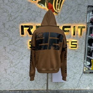 Logotipo privado de alta calidad Sudadera con cremallera más demandada Color marrón Impreso Hecho en fábrica Precio barato Sudaderas con capucha Hombres Sudaderas con capucha para hombres - Product Image 2