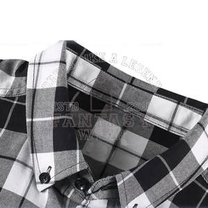 FANTASY WEAR 2026 Chemise Classique à Manches Longues pour Homme Grande Taille, 100% Coton Oxford, à Carreaux et Rayures, avec LOGO Personnalisé, Qualité Supérieure - Product Image 2