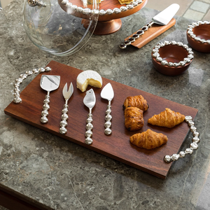 Plateau de service en acier inoxydable avec poignée en forme de feuille pour présentoir d'hôtels Best-seller Plateau de service en acier inoxydable en vente - Product Image 6