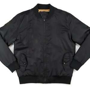 เสื้อแจ็คเก็ตบอมเบอร์ขนสัตว์แบบสั่งทำสำหรับผู้ชาย DCY ทรงโอเวอร์ไซส์ กันน้ำ กันลม ผ้าไหม/ผ้าฝ้าย สไตล์ MA 1 กระเป๋าอเนกประสงค์ สำหรับฤดูใบไม้ผลิ - Product Image 1