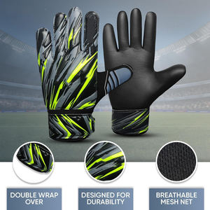Gants de gardien de but en latex professionnels pour adultes, antidérapants, avec protection des doigts, imperméables, respirants, pour une utilisation en extérieur, étudiants, football - Product Image 2