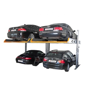 Apiladores dobles para automóviles, elevador hidráulico de dos postes para estacionamiento de automóviles, elevador automático, sistema de estacionamiento elevado, equipo de garaje para vehículos de 2 postes - Product Image 5