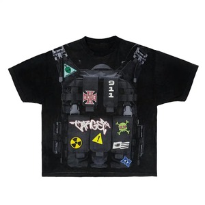 Manufacturer's Men's 100% Cotton T-Shirt Boxy Oversized Cut <b>Edge</b> Slim Fit & Cropped Design with Short Length Screen Printing - Product Image 6