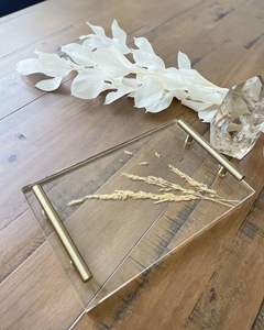 Juego de moldes de bandeja de resina, 1 pieza de molde de bandeja de resina, viene con 4 moldes de posavasos y 2 asas plateadas, decoración del hogar DIY - Product Image 3