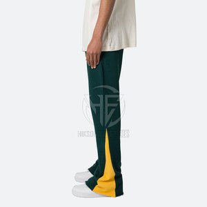 Soft Fabric Modern <b>Trousers</b> Drawstring Waistband <b>Loose</b> Leg Wide Fit Clean Design Comfortable Daily <b>Men</b> Flared Sweat Pant - Product Image 4