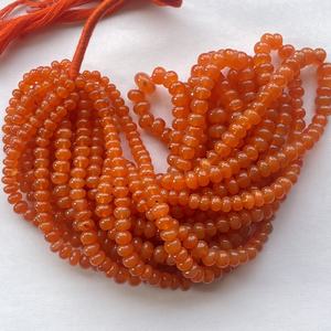 สร้อยคอหินคาร์เนเลียนธรรมชาติ4มม. 6มม. 8มม. 10มม.,เรียบโรนเดลตัวแทนจำหน่ายสายลูกปัด - Product Image 1