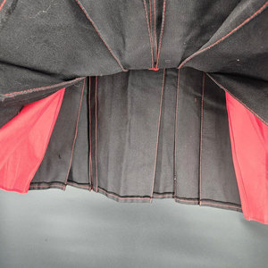 HOT SELL <b>Men's</b> <b>Black</b> Red Utility Pleated Lacing D-<b>Ring</b> Gothic Punk Scottish Hybrid Denim Kilt - Product Image 6