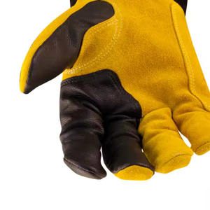 Guantes DE TRABAJO mecánicos de cuero de vaca reforzados Protección de manos de seguridad industrial Guante mecánico suave y cómodo - Product Image 2