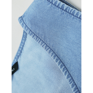 Paola Riboni Women <b>Denim</b> Vest Sleeveless V Neck Front Tie <b>Cropped</b> Casual Wear Spring Autumn Outerwear - Product Image 4