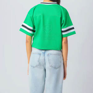 เสื้อครอปท็อปแขนสั้นสำหรับเล่นอเมริกันฟุตบอล คุณภาพสูงสุด ระบายอากาศได้ดี เหมาะสำหรับการฝึกซ้อมกีฬาสำหรับผู้หญิง - Product Image 2