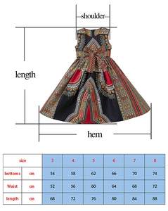 Robe imprimée Dashiki pour filles, robe traditionnelle africaine, en coton, imprimée à la cire, une pièce, caftan, maxi, longue - Product Image 5