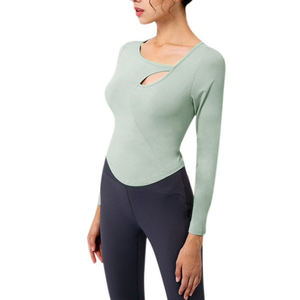 Col rond été manches courtes impression femmes chemises de danse/OEM séchage rapide femmes course chemises de danse pour l'entraînement - Product Image 1