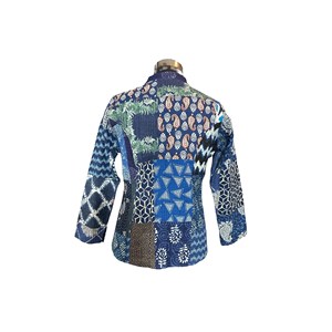 <b>jacket</b> Vintage Dark Blue <b>Jacket</b> with Cotton Filling Simple Elegant Design - Product Image 3