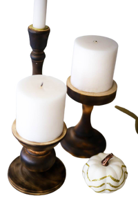 High Quality Vintage Pillar Handmade Wooden <b>Candlestick</b> <b>Holder</b> Creative Candle Stand Home Wedding & Party Decor - Product Image 4