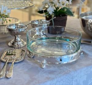 Casseroles argentées Casseroles Chaffing Plats Hot Case Serveurs d'aliments Bols en métal argenté en acier inoxydable Supports à biscuits et à gâteaux - Product Image 1