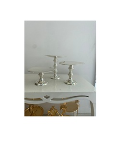 Metal <b>cake</b> <b>stand</b> <b>vintage</b> style dessert pedestal for birthday celebrations catering events elegant sturdy reusable decorative - Product Image 5