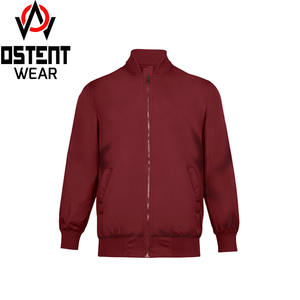 Chaqueta de bombardero de manga larga para hombre y mujer hecha a medida al por mayor, cortavientos con soporte de color sólido, tela de lona cálida, superventas - Product Image 6