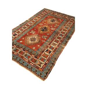Alfombra Kilim de Lana Kiaan de Gran Tamaño, Anudada a Mano, con Patrón Geométrico Rojo y Naranja para Entrada de Casa, Pasillo Rectangular - Paem-1424, 9x12 - Product Image 2