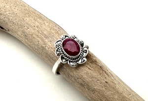 Anillo de piedras preciosas de rubí de estilo bohemio de Plata de Ley 925 para mujer, chapado en rodio regalo de boda, joyería hecha a mano de moda - Product Image 3