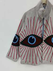 Veste Suzani brodée avec un mauvais œil, veste Suzani en velours avec un mauvais œil, veste d'hiver, robe kimono, cadeau pour elle, veste Suzani - Product Image 3