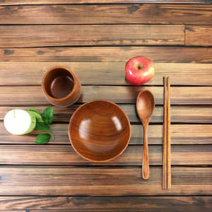 Juego de Vajilla de Bambú Natural, Colección de Utensilios de Cocina Personalizables y Sostenibles - Product Image 5