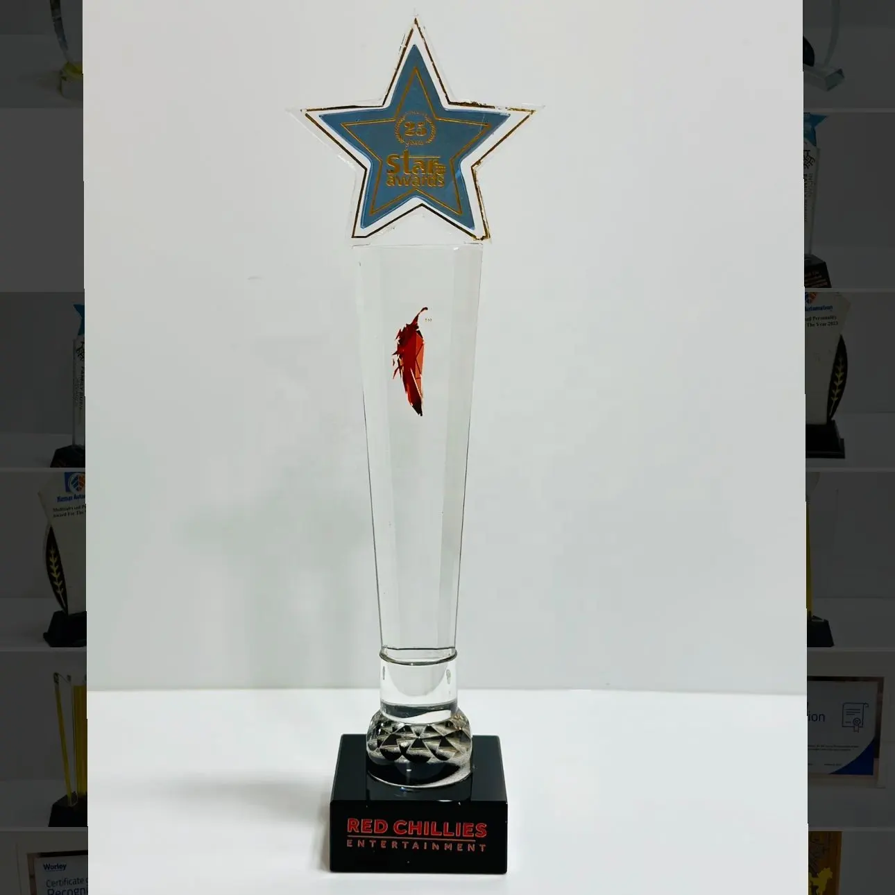 UNIQUE AND ELEGANT HIGH QUALITY PREMIUM CRYSTAL TROPHY WITH CUSTOMIZED LOGO AND BRANDING, K9 CRYSTAL TROPHY