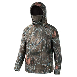 Sudadera con capucha de pesca de rendimiento para hombre ligera de tendencia superior Protección solar con mangas largas y función impermeable - Product Image 4