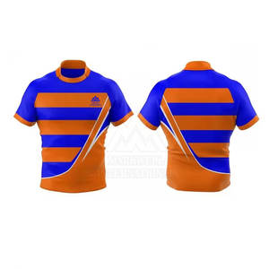 Maillot de rugby 100% polyester de qualité supérieure avec logo personnalisé et maillot de rugby de sublimation maillot de rugby de couleur personnalisée - Product Image 1