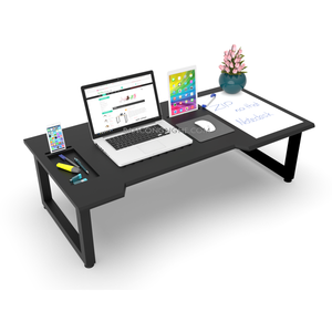 Bureau d'ordinateur avec des caractéristiques uniques, 1,2 m x 60 cm x 35 cm, surface multifonctionnelle en PU imperméable, pieds en acier - Product Image 1