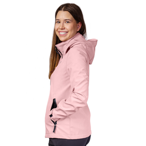 Chaqueta Deportiva Softshell Personalizada Unisex de Talla Grande, Impermeable, Cortavientos, Transpirable, con Parches Bordados de Corazón, para Exteriores - Product Image 3