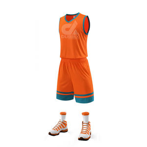 Ensemble d'uniformes de basket-ball respirants personnalisables provenant d'un fabricant chinois, design de maillot d'équipe pour la saison estivale avec nom d'équipe personnalisé - Product Image 3