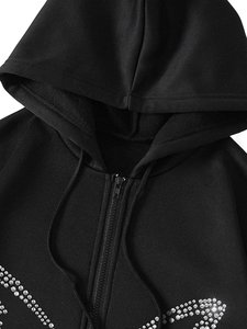 Sweat à capuche personnalisé unisexe 2025 Sweat-shirt à manches longues zippé Streetwear avec poche Veste d'hiver décontractée - Product Image 3