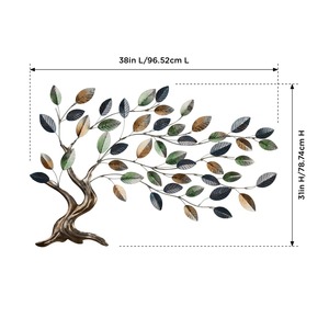 Sculpture murale vintage en métal pour la maison Décoration intérieure élégante Salon Chambre à coucher Accent mural - Product Image 5