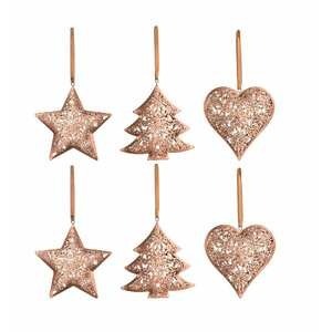 Hermoso Metal colgante corazón adornos navideños árbol decorativo colgante vacaciones fiesta festiva Decoración - Product Image 1