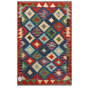 Tapis Imaco Maimana Afghanistan Kilim 118 x 76 cm, décoration murale - Product Image 1