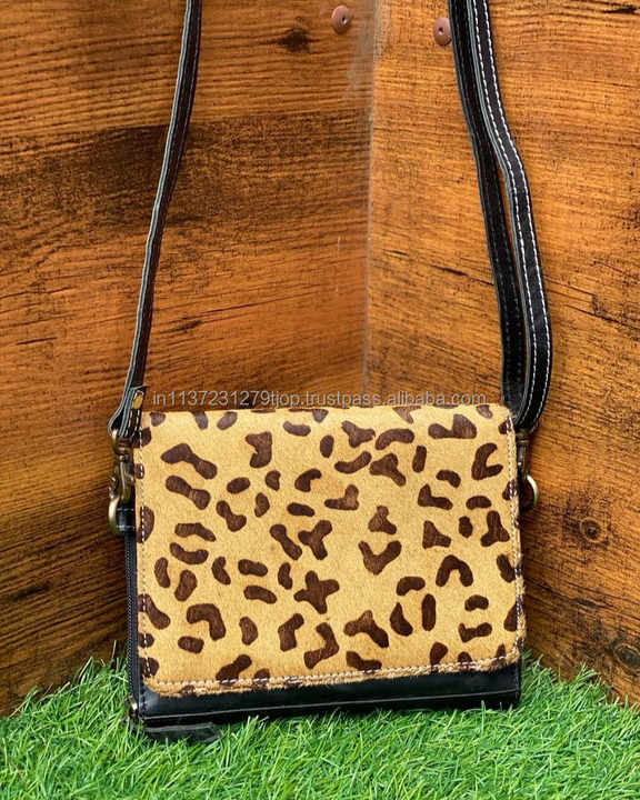 New Western Style Animal Print Fur Leather Shoulder Bags High Quality Fashionable Genuine Hot Selling Side Handbags for Women's