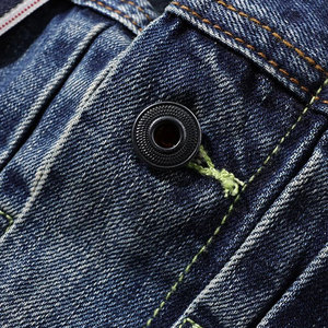 Unique Style Collar Patch Bomber Pilot Blue <b>Denim</b> <b>Jacket</b> <b>Men</b> Jeans Coats Motorcycle Casual Outwear Clothing - Product Image 5