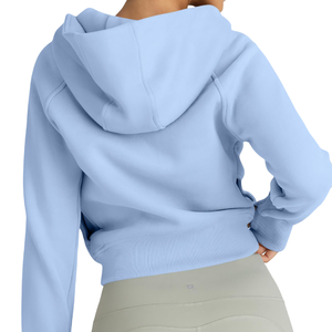 Sweat-shirts décontractés de haute performance, style streetwear, épaules tombantes, respirants, écologiques, en tricot, sweat-shirts courts pour femmes - Product Image 2