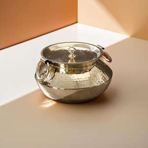 Latón Patili/Degchi Utensilios de cocina indios tradicionales Naturalmente antiadherente No tóxico - Product Image 2