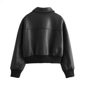 Nouveau véritable Logo sur mesure votre propre conception en plein air en cuir femmes avec veste d'hiver femmes véritable mode vestes pour femmes - Product Image 5