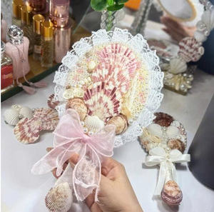 Seashell Hand <b>Mirror</b> Handmade Vietnam Natural Shell Souvenir Gift - Product Image 1