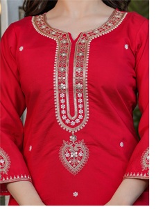 Tendance Bollywood Designer Premium Coton Tissu Moderne Salwar Costume avec Brodé Travail Fête Porter Meilleur Prix Femmes - Product Image 4