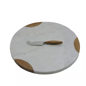 Tabla de cortar de madera y mármol hecha a mano, con herramientas de cocina, personalizada, para frutas, verduras, queso - Product Image 2