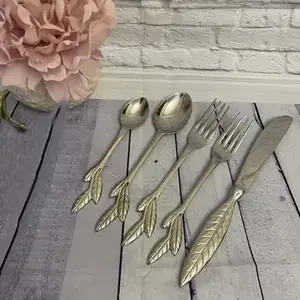 Couverts en acier inoxydable de haute qualité ensemble de couverts miroir vaisselle polonaise couteau fourchette mariage cuisine cuillère ensemble fabriqué en inde - Product Image 3