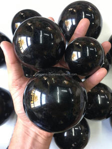 Sphère de tourmaline noire naturelle polie en gros artisanat de pierre semi-précieuse pour la guérison à domicile amour décoratif Feng Shui - Product Image 6